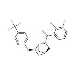 O=C(c1cccc(F)c1Br)N1C[C@H]2C[C@@H](Oc3ccc(C(F)(F)F)cn3)[C@H]1C2 ZINC000218374561