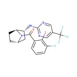 O=C(c1cccc(F)c1I)N1[C@H]2CC[C@H]1[C@H](Nc1ncc(C(F)(F)F)cn1)C2 ZINC000221038702