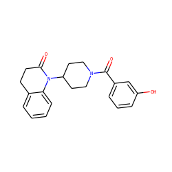 O=C(c1cccc(O)c1)N1CCC(N2C(=O)CCc3ccccc32)CC1 ZINC000013832031