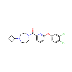 O=C(c1cccc(Oc2ccc(Cl)c(Cl)c2)n1)N1CCCN(C2CCC2)CC1 ZINC000053297102