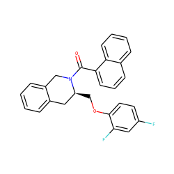 O=C(c1cccc2ccccc12)N1Cc2ccccc2C[C@@H]1COc1ccc(F)cc1F ZINC000084758301