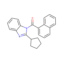 O=C(c1cccc2ccccc12)n1c(C2CCCC2)nc2ccccc21 ZINC001772593666
