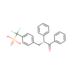 O=C(c1ccccc1)[C@H](Cc1ccc(C(F)(F)P(=O)(O)O)cc1)c1ccccc1 ZINC000025990423