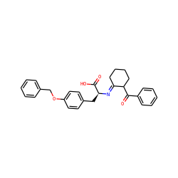 O=C(c1ccccc1)C1CCCC/C1=N\[C@@H](Cc1ccc(OCc2ccccc2)cc1)C(=O)O ZINC000101334200