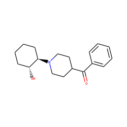 O=C(c1ccccc1)C1CCN([C@@H]2CCCC[C@H]2O)CC1 ZINC000049071704