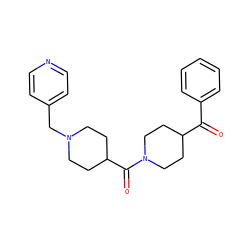 O=C(c1ccccc1)C1CCN(C(=O)C2CCN(Cc3ccncc3)CC2)CC1 ZINC000058575751