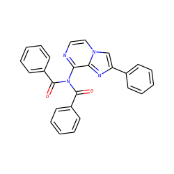 O=C(c1ccccc1)N(C(=O)c1ccccc1)c1nccn2cc(-c3ccccc3)nc12 ZINC001772655284