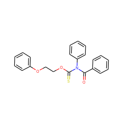 O=C(c1ccccc1)N(C(=S)OCCOc1ccccc1)c1ccccc1 ZINC000003648428