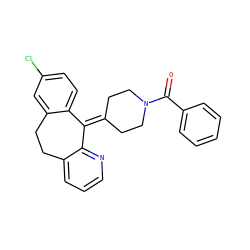O=C(c1ccccc1)N1CCC(=C2c3ccc(Cl)cc3CCc3cccnc32)CC1 ZINC000013861062