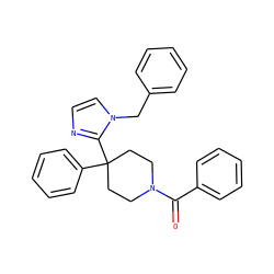 O=C(c1ccccc1)N1CCC(c2ccccc2)(c2nccn2Cc2ccccc2)CC1 ZINC000003815918