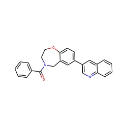 O=C(c1ccccc1)N1CCOc2ccc(-c3cnc4ccccc4c3)cc2C1 ZINC000095588451