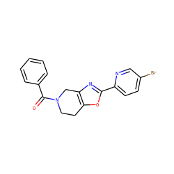 O=C(c1ccccc1)N1CCc2oc(-c3ccc(Br)cn3)nc2C1 ZINC001772633125