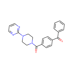 O=C(c1ccccc1)c1ccc(C(=O)N2CCN(c3ncccn3)CC2)cc1 ZINC000015308318