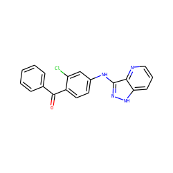 O=C(c1ccccc1)c1ccc(Nc2n[nH]c3cccnc23)cc1Cl ZINC000147584528