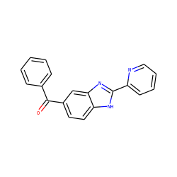 O=C(c1ccccc1)c1ccc2[nH]c(-c3ccccn3)nc2c1 ZINC000013679491
