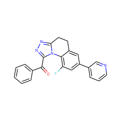 O=C(c1ccccc1)c1nnc2n1-c1c(F)cc(-c3cccnc3)cc1CC2 ZINC000299866712