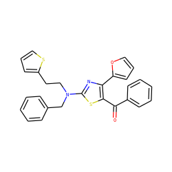 O=C(c1ccccc1)c1sc(N(CCc2cccs2)Cc2ccccc2)nc1-c1ccco1 ZINC000040848374