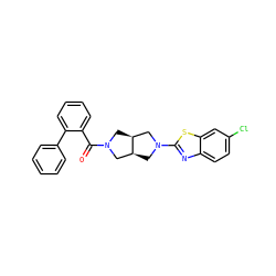 O=C(c1ccccc1-c1ccccc1)N1C[C@H]2CN(c3nc4ccc(Cl)cc4s3)C[C@H]2C1 ZINC000116821778