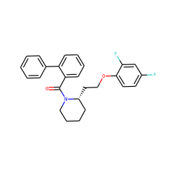 O=C(c1ccccc1-c1ccccc1)N1CCCC[C@H]1CCOc1ccc(F)cc1F ZINC000072119598