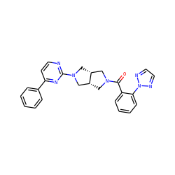 O=C(c1ccccc1-n1nccn1)N1C[C@@H]2CN(c3nccc(-c4ccccc4)n3)C[C@@H]2C1 ZINC000116822218