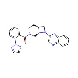 O=C(c1ccccc1-n1nccn1)N1CC[C@H]2CN(c3cnc4ccccc4n3)[C@H]2C1 ZINC000145656277