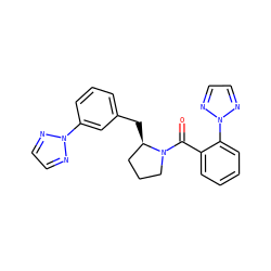 O=C(c1ccccc1-n1nccn1)N1CCC[C@H]1Cc1cccc(-n2nccn2)c1 ZINC000222092005