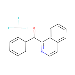 O=C(c1ccccc1C(F)(F)F)c1nccc2ccccc12 ZINC000043060643