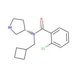 O=C(c1ccccc1Cl)N(CC1CCC1)[C@H]1CCNC1 ZINC000042922703