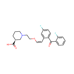 O=C(c1ccccc1F)c1ccc(F)cc1/C=C\OCCN1CCC[C@H](C(=O)O)C1 ZINC000096923635