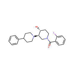 O=C(c1ccccc1I)N1CC[C@@H](O)[C@H](N2CCC(c3ccccc3)CC2)C1 ZINC000013826423