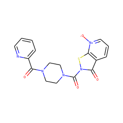 O=C(c1ccccn1)N1CCN(C(=O)n2sc3c(ccc[n+]3[O-])c2=O)CC1 ZINC001772575956