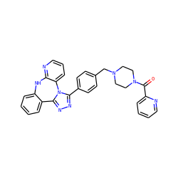 O=C(c1ccccn1)N1CCN(Cc2ccc(-c3nnc4n3-c3cccnc3Nc3ccccc3-4)cc2)CC1 ZINC000096174094