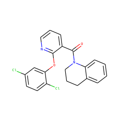 O=C(c1cccnc1Oc1cc(Cl)ccc1Cl)N1CCCc2ccccc21 ZINC000095579842