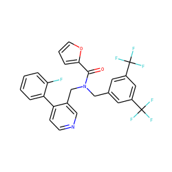 O=C(c1ccco1)N(Cc1cc(C(F)(F)F)cc(C(F)(F)F)c1)Cc1cnccc1-c1ccccc1F ZINC000096285090