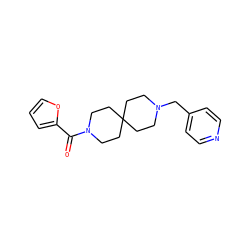 O=C(c1ccco1)N1CCC2(CCN(Cc3ccncc3)CC2)CC1 ZINC000003955878