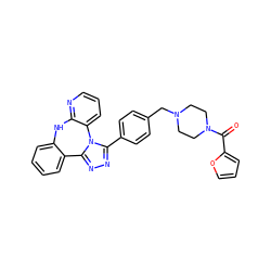 O=C(c1ccco1)N1CCN(Cc2ccc(-c3nnc4n3-c3cccnc3Nc3ccccc3-4)cc2)CC1 ZINC000096174025
