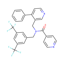 O=C(c1ccncc1)N(Cc1cc(C(F)(F)F)cc(C(F)(F)F)c1)Cc1cnccc1-c1ccccc1 ZINC000096285093
