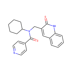 O=C(c1ccncc1)N(Cc1cc2ccccc2[nH]c1=O)C1CCCCC1 ZINC000008606892