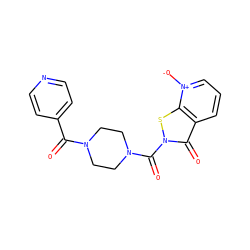 O=C(c1ccncc1)N1CCN(C(=O)n2sc3c(ccc[n+]3[O-])c2=O)CC1 ZINC001772619571