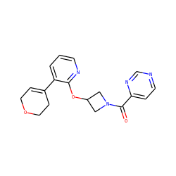 O=C(c1ccncn1)N1CC(Oc2ncccc2C2=CCOCC2)C1 ZINC000096168903