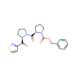 O=C(c1ccsn1)[C@H]1CCCN1C(=O)[C@H]1CCCN1C(=O)OCc1ccccc1 ZINC000026726995