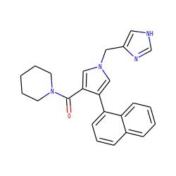 O=C(c1cn(Cc2c[nH]cn2)cc1-c1cccc2ccccc12)N1CCCCC1 ZINC000026830659