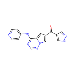 O=C(c1cn[nH]c1)c1cc2c(Nc3ccncc3)ncnn2c1 ZINC000299830173