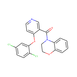 O=C(c1cnccc1Oc1cc(Cl)ccc1Cl)N1CCOc2ccccc21 ZINC000095576431
