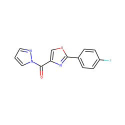O=C(c1coc(-c2ccc(F)cc2)n1)n1cccn1 ZINC001772640503