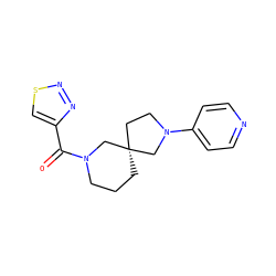 O=C(c1csnn1)N1CCC[C@@]2(CCN(c3ccncc3)C2)C1 ZINC000003956135