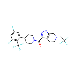O=C(c1n[nH]c2c1CCN(CC(F)(F)F)C2)N1CCC(c2cc(F)cc(F)c2C(F)(F)F)CC1 ZINC001772637590