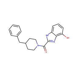 O=C(c1nc2c(O)cccc2[nH]1)N1CCC(Cc2ccccc2)CC1 ZINC000036294445