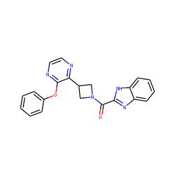 O=C(c1nc2ccccc2[nH]1)N1CC(c2nccnc2Oc2ccccc2)C1 ZINC000140225617