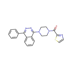 O=C(c1nccs1)N1CCN(c2nnc(-c3ccccc3)c3ccccc23)CC1 ZINC000049036395